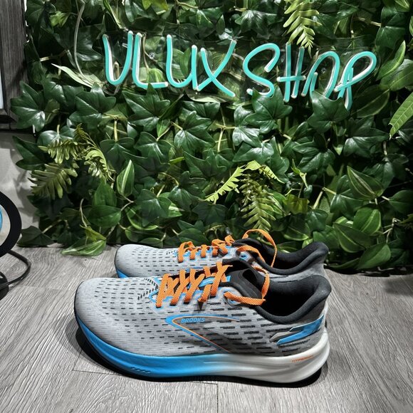 Size 9 - Brooks Hyperion Gray Blue Orange  Running Shoe Men SAMPLE main image 6